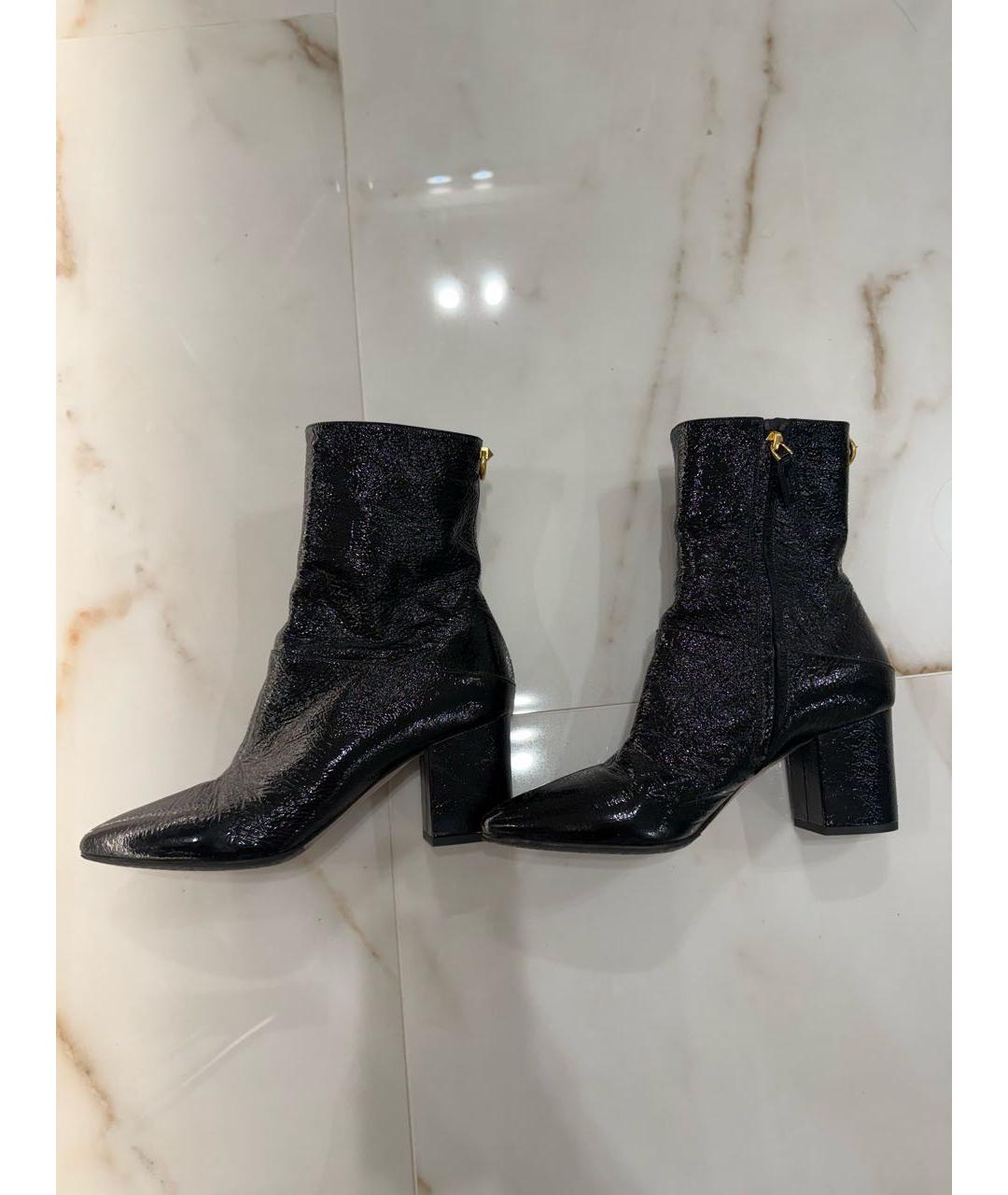 VALENTINO Черные ботильоны из лакированной кожи, фото 8