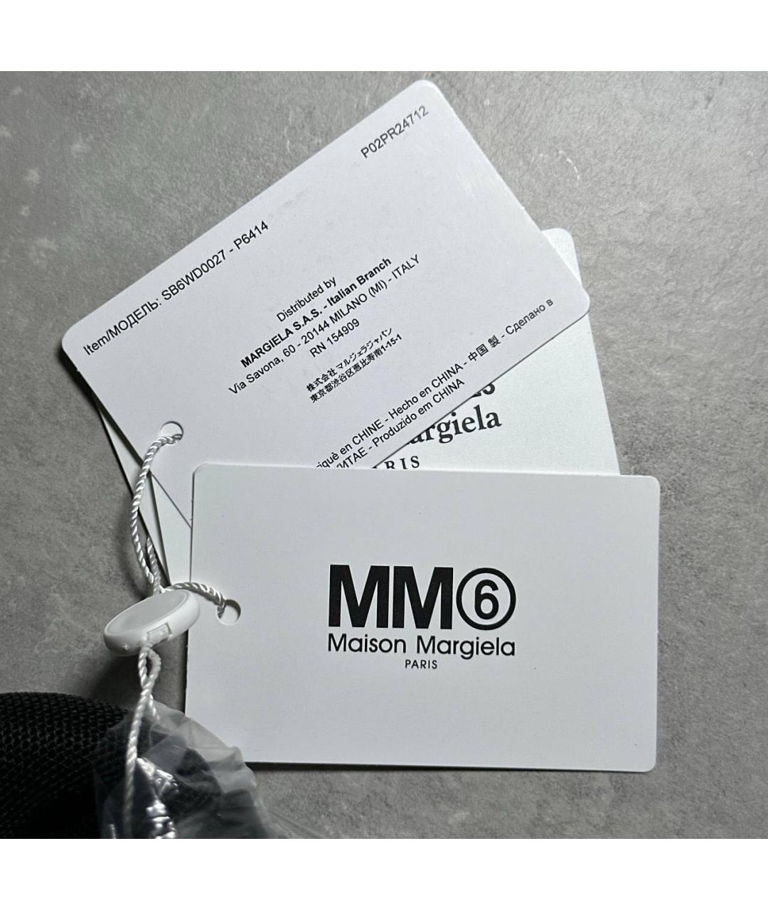 MM6 MAISON MARGIELA Черная сумка с короткими ручками, фото 8