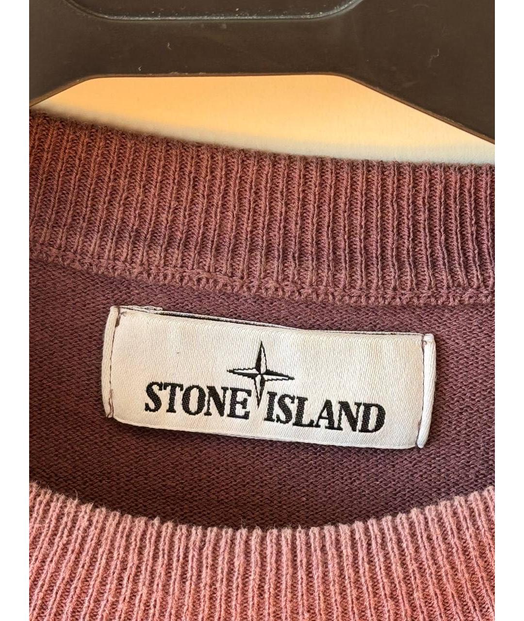 STONE ISLAND Бордовый джемпер / свитер, фото 3