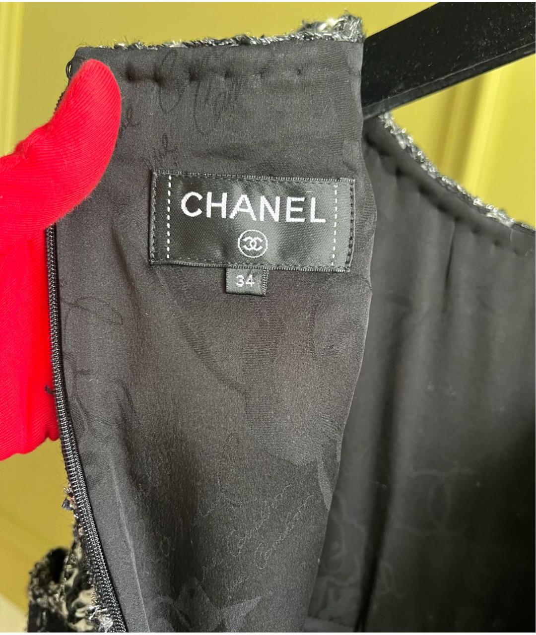 CHANEL Черный твидовый жилет, фото 7
