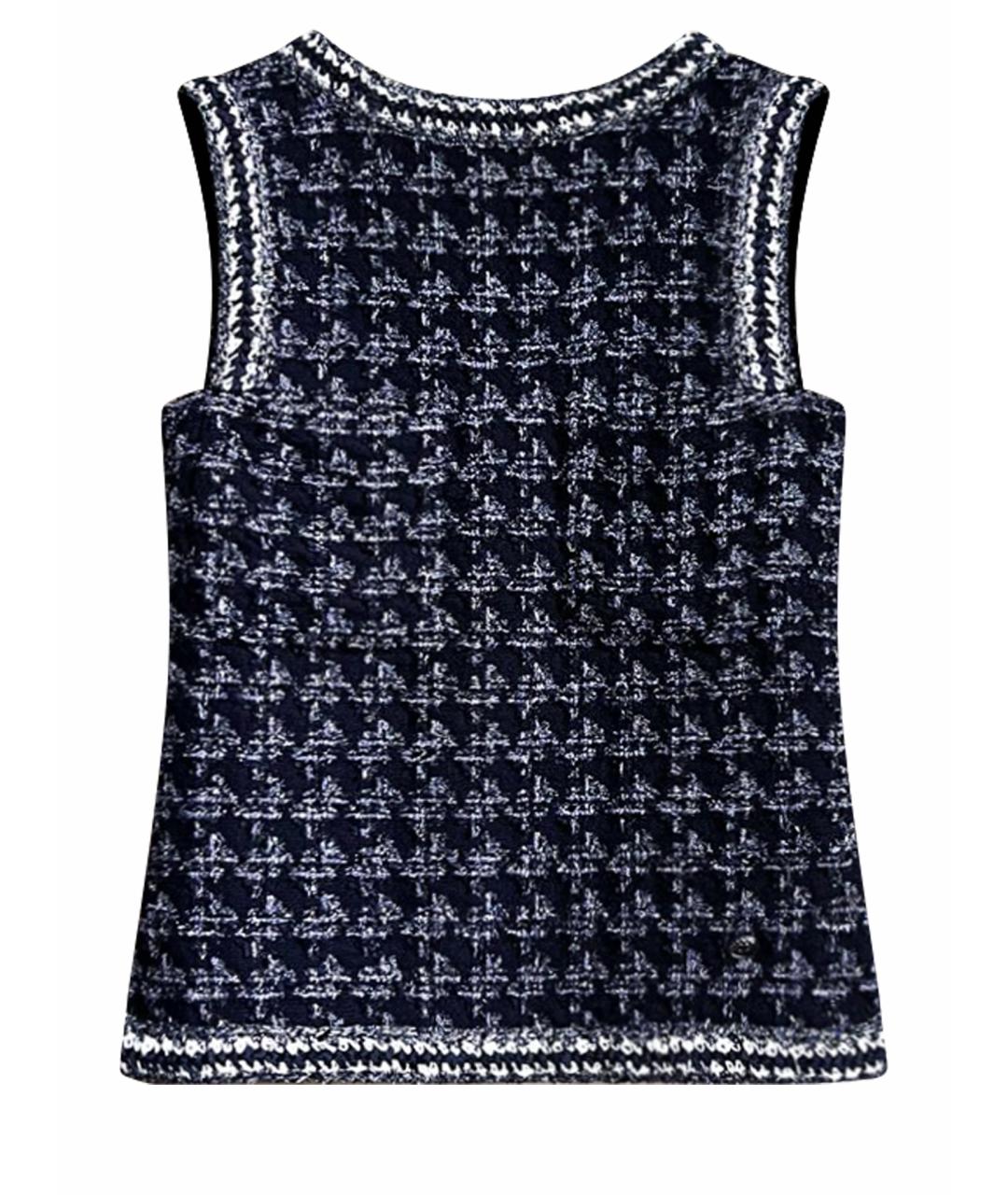 CHANEL Черный твидовый жилет, фото 1