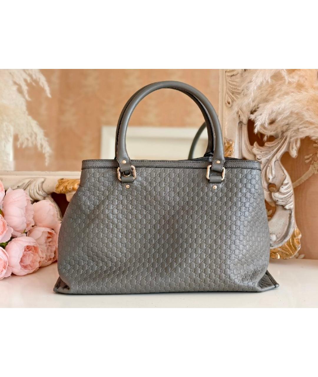 GUCCI Серая сумка тоут, фото 3