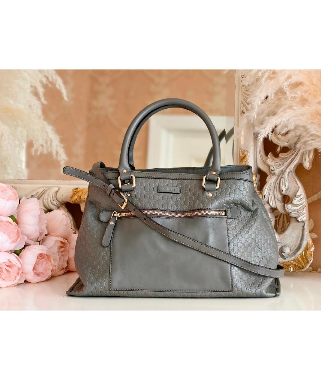 GUCCI Серая сумка тоут, фото 9