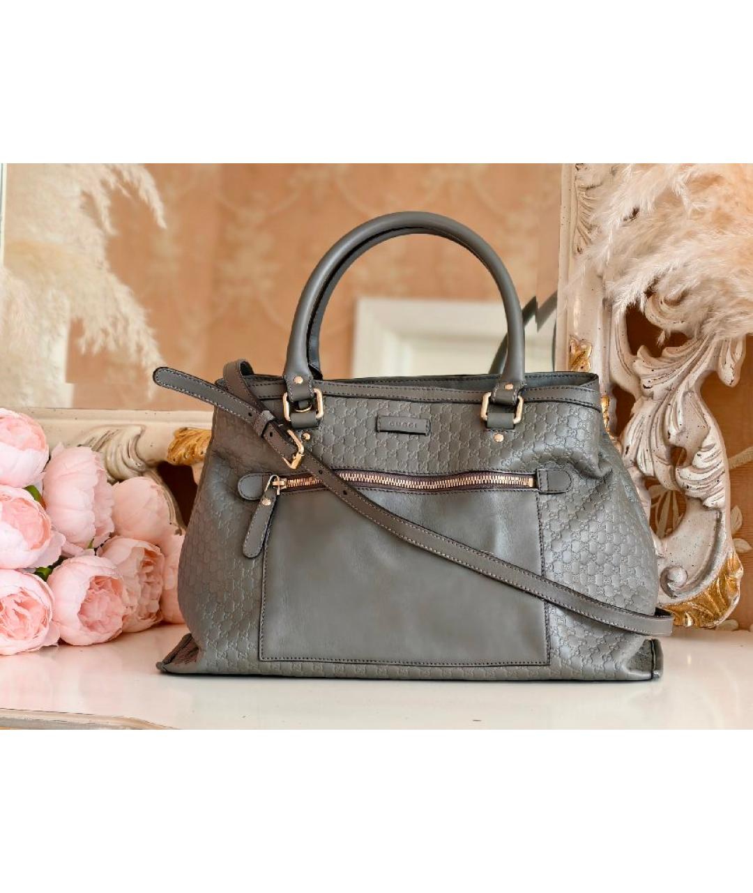 GUCCI Серая сумка тоут, фото 8