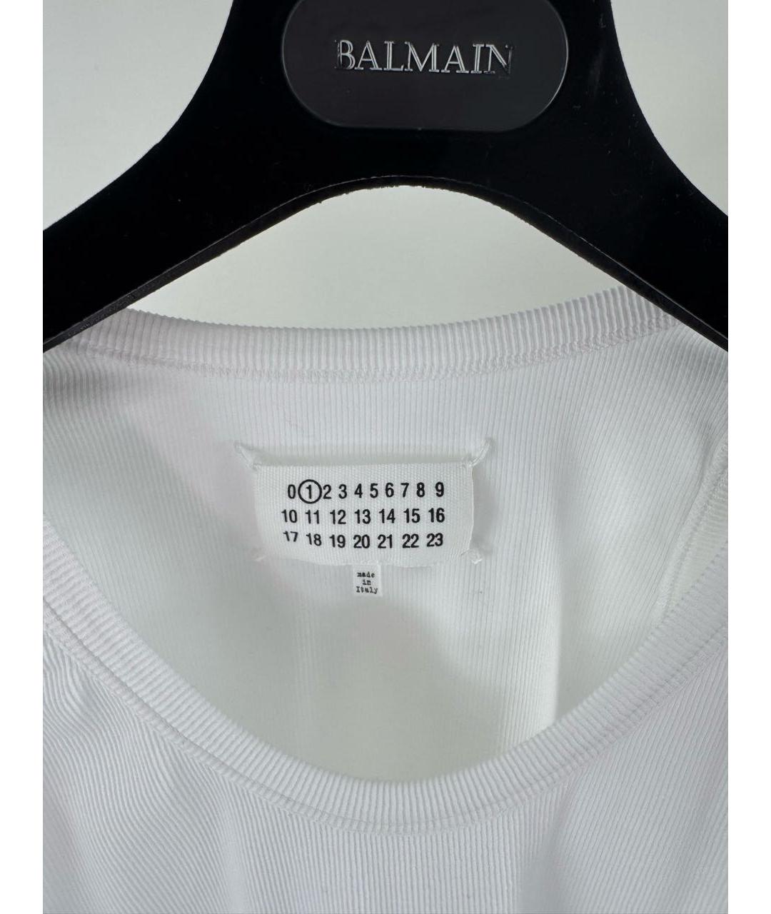 MAISON MARGIELA Белое хлопко-эластановое боди, фото 8