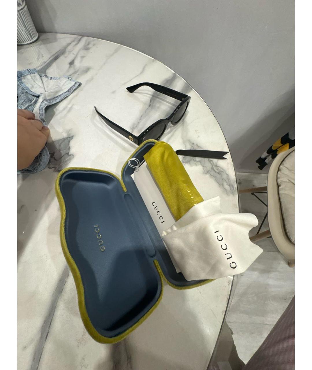 GUCCI Черные пластиковые солнцезащитные очки, фото 3