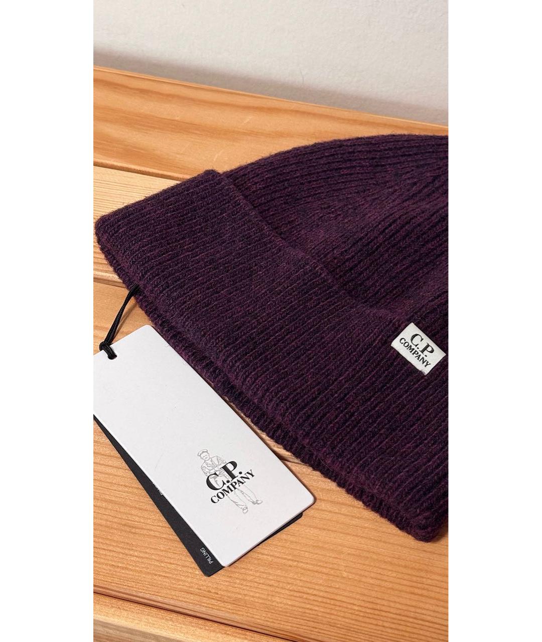 CP COMPANY Фиолетовая шерстяная шапка, фото 4
