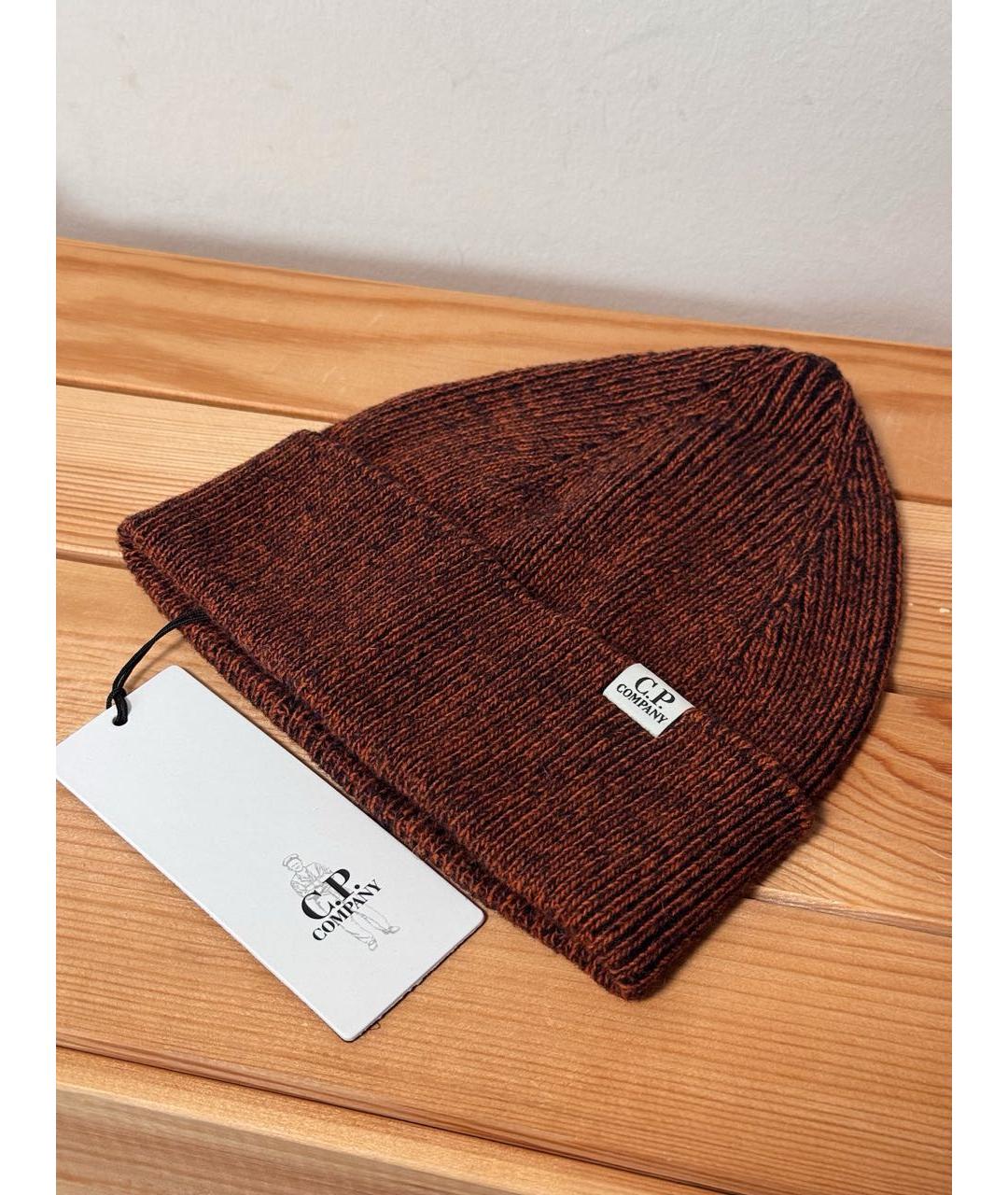 CP COMPANY Оранжевая шерстяная шапка, фото 2