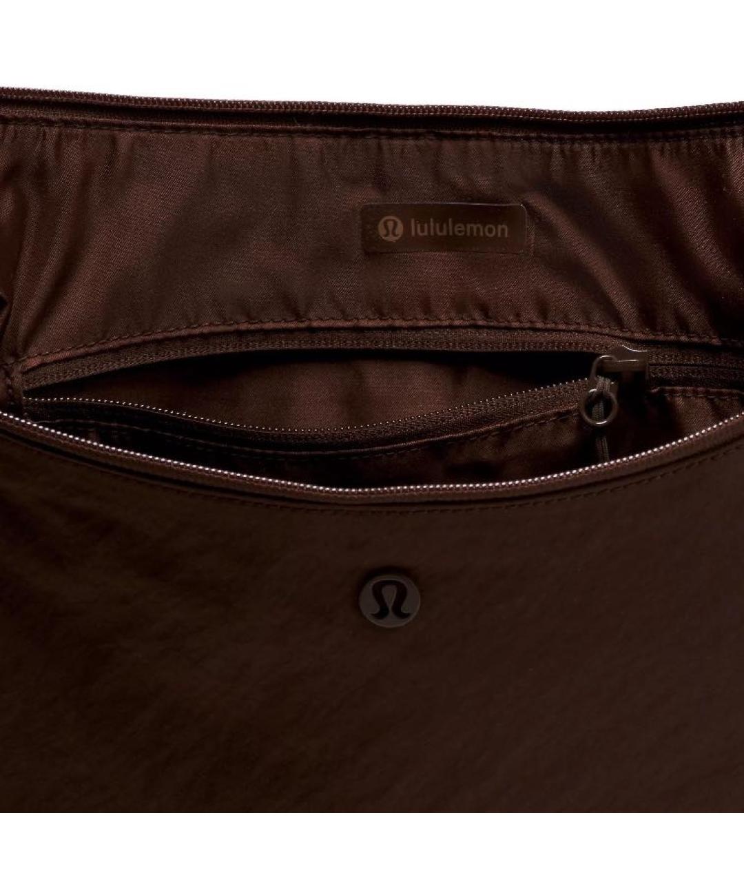 Lululemon Коричневая тканевая сумка через плечо, фото 4