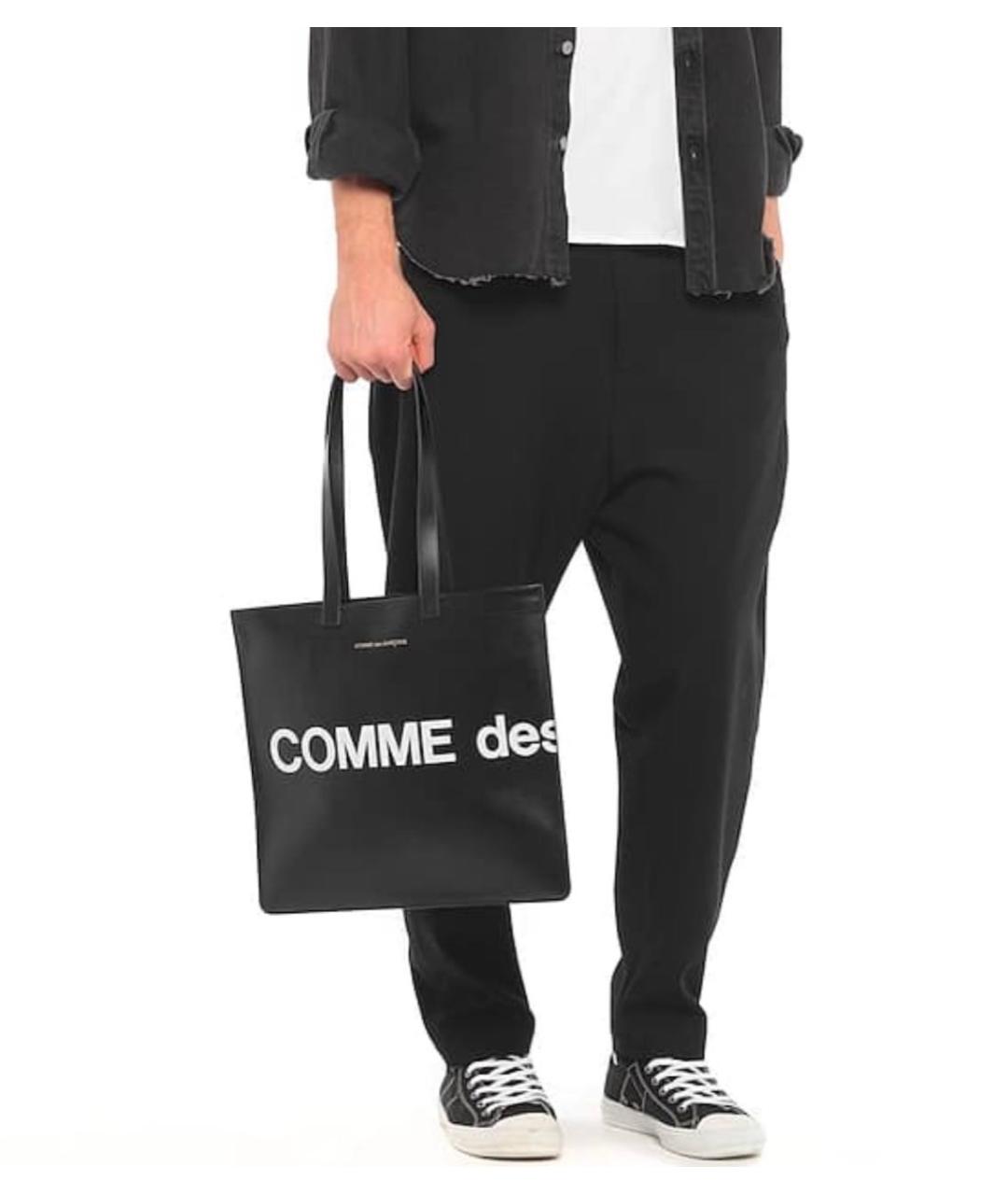 COMME DES GARÇONS Черная кожаная сумка на плечо, фото 3