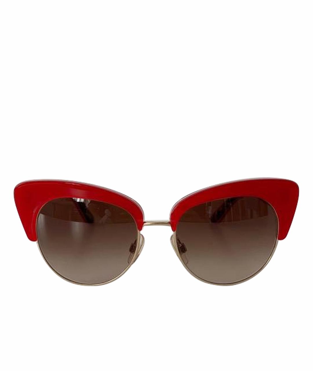 DOLCE&GABBANA Красные пластиковые солнцезащитные очки, фото 1