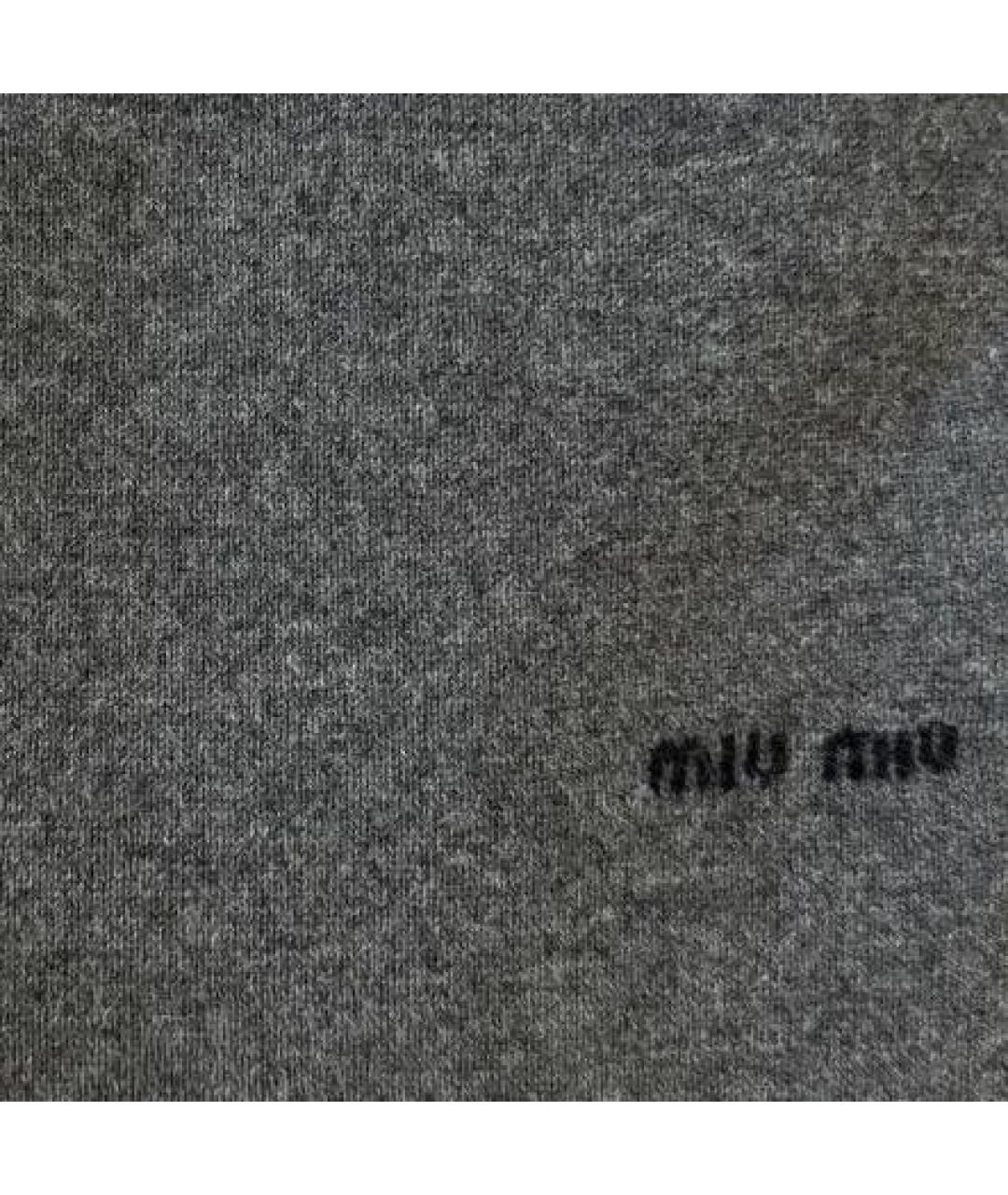MIU MIU Серый кашемировый джемпер / свитер, фото 4