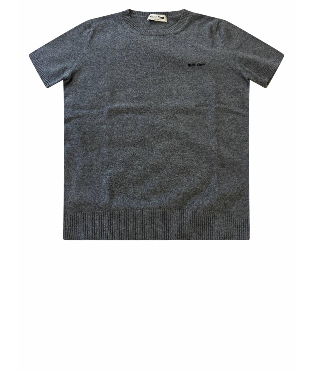 MIU MIU Серый кашемировый джемпер / свитер, фото 1