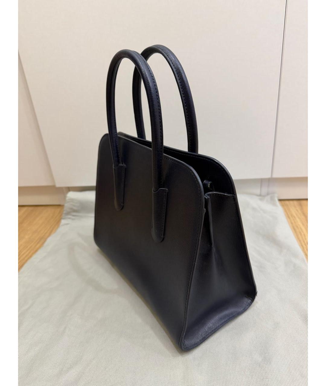 FURLA Темно-синяя кожаная сумка на плечо, фото 3