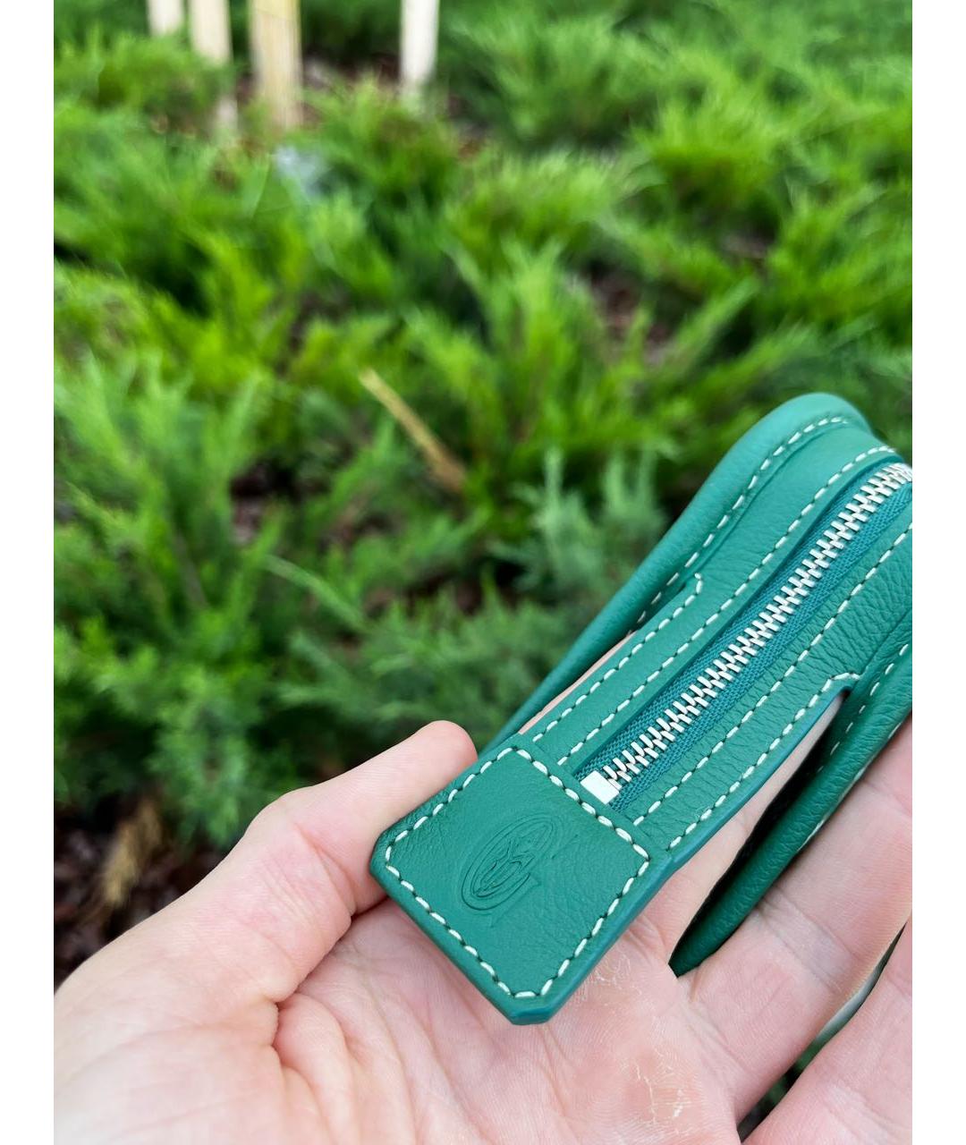 GOYARD Зеленая кожаная папка для документов, фото 3