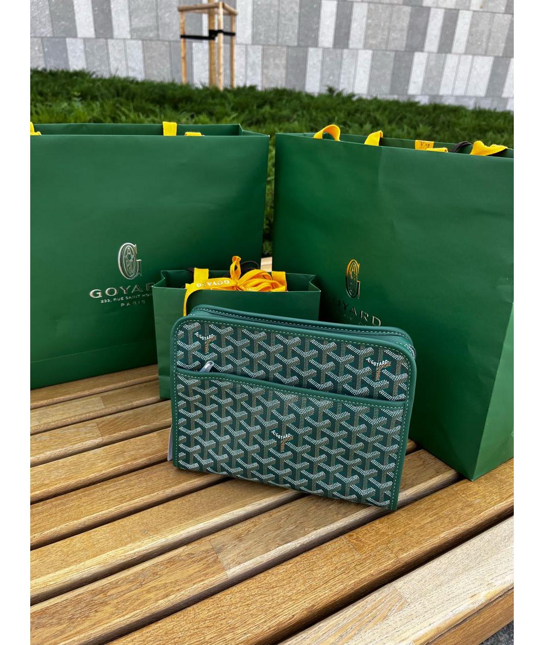 GOYARD Зеленая кожаная папка для документов, фото 6