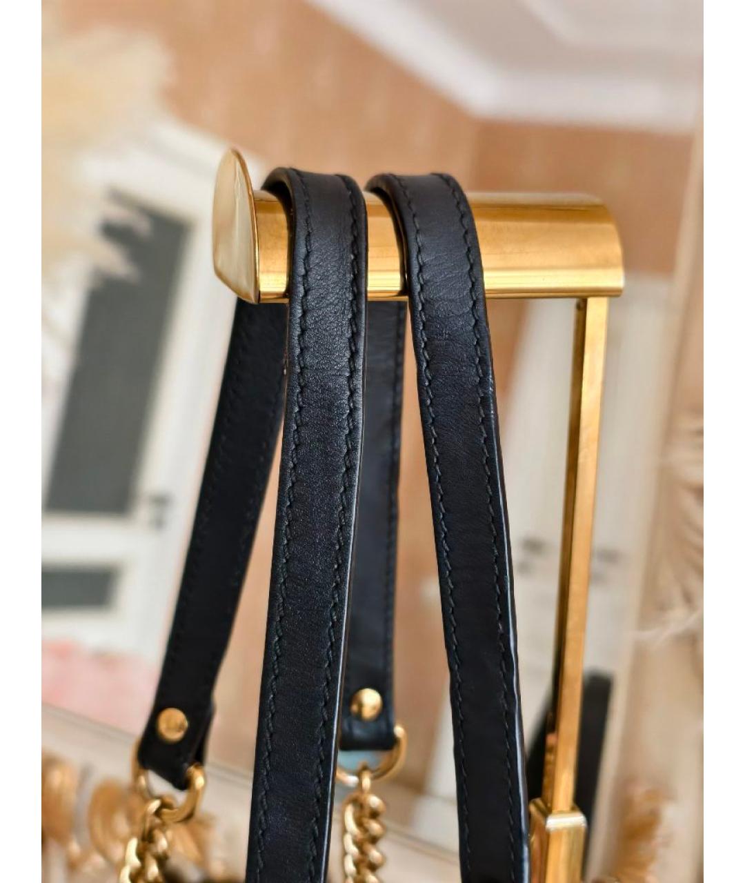 GUCCI Черная кожаная сумка с короткими ручками, фото 7