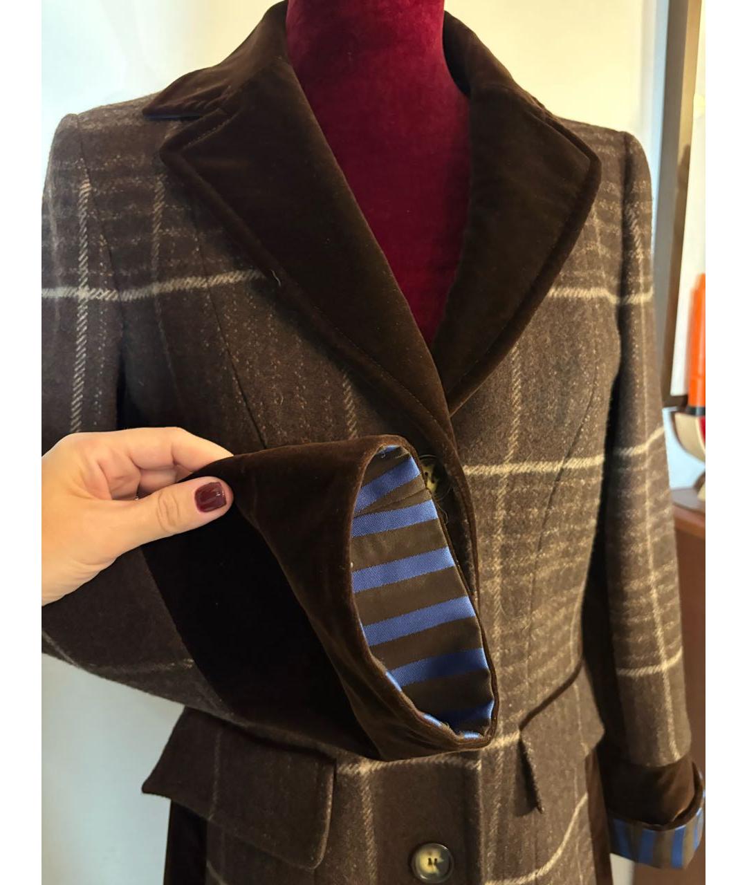 ETRO Коричневое шерстяное пальто, фото 4