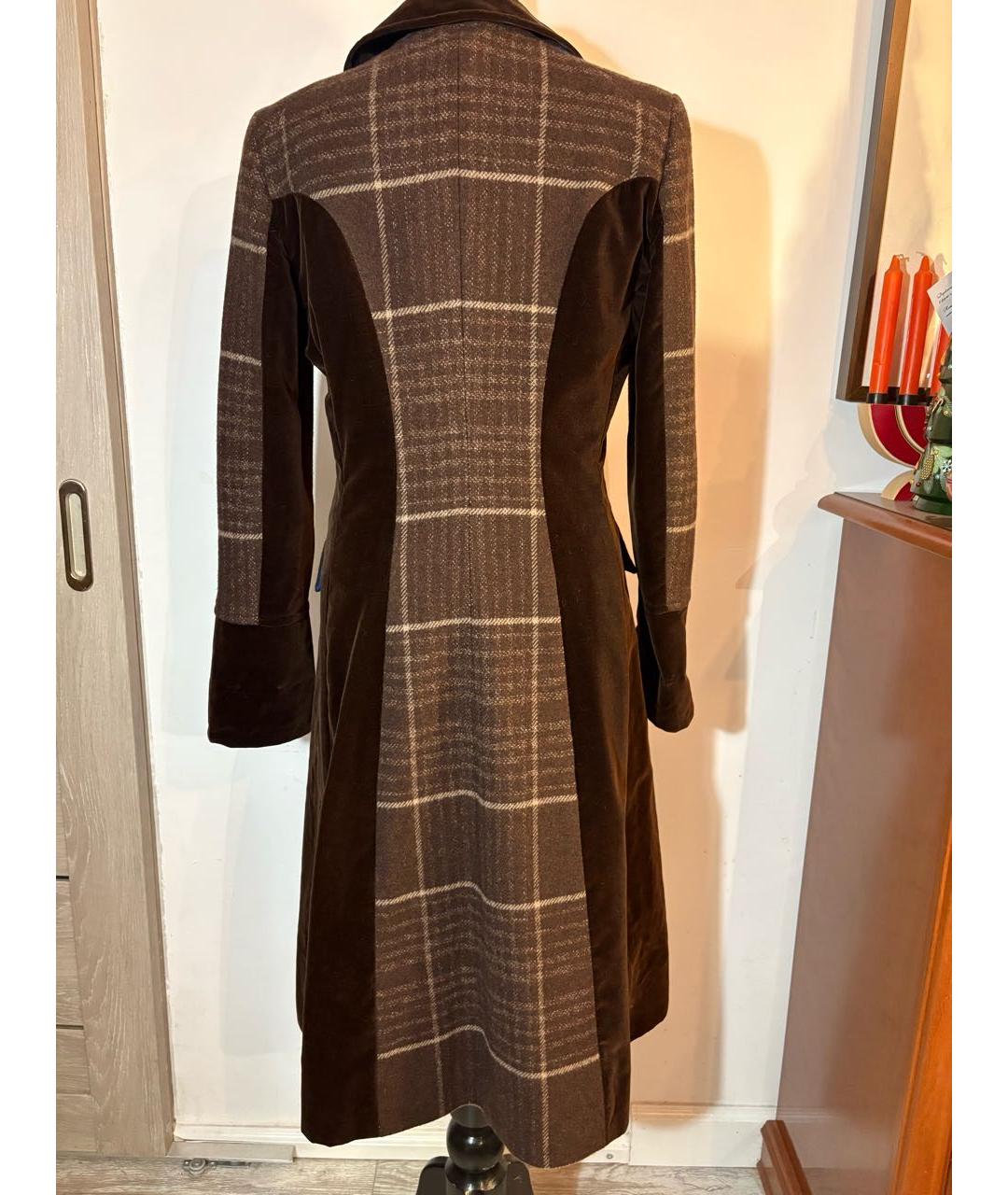 ETRO Коричневое шерстяное пальто, фото 2