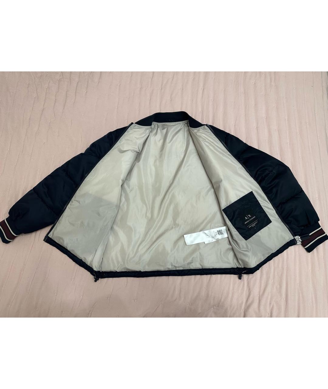 ARMANI EXCHANGE Темно-синяя полиэстеровая куртка, фото 6
