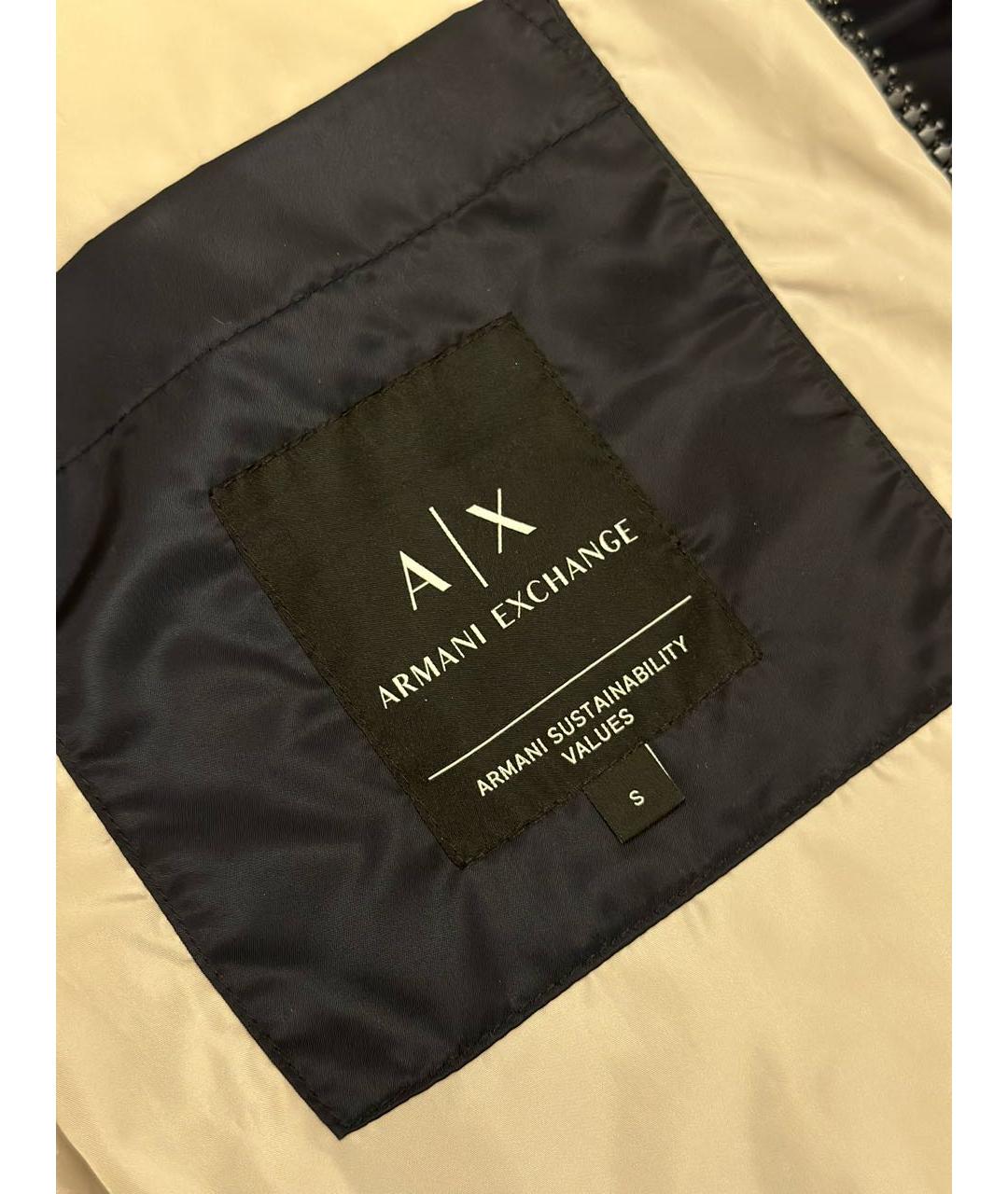 ARMANI EXCHANGE Темно-синяя полиэстеровая куртка, фото 7