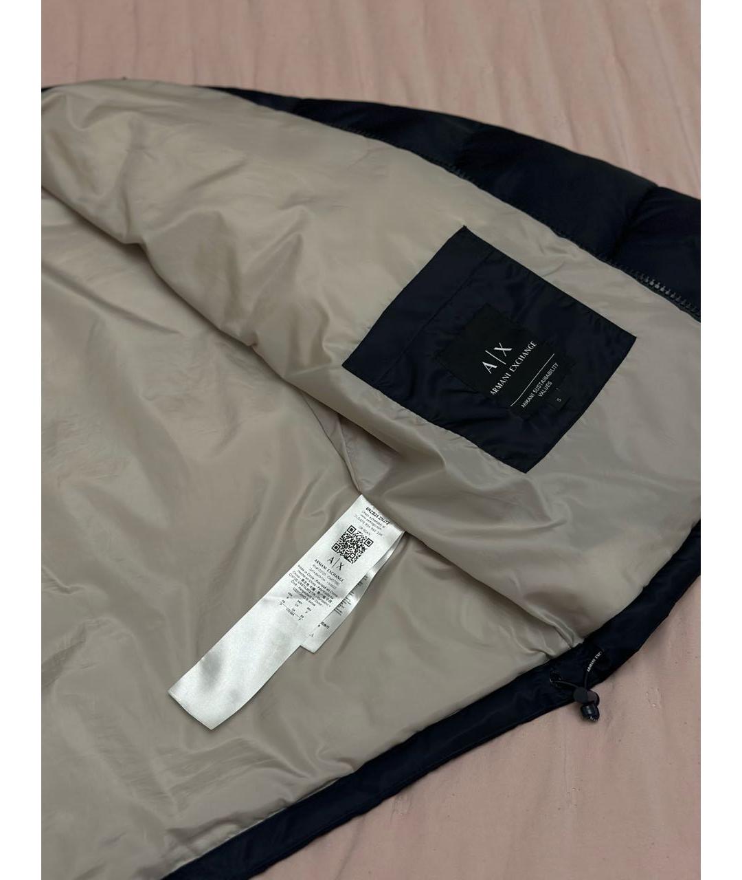 ARMANI EXCHANGE Темно-синяя полиэстеровая куртка, фото 5