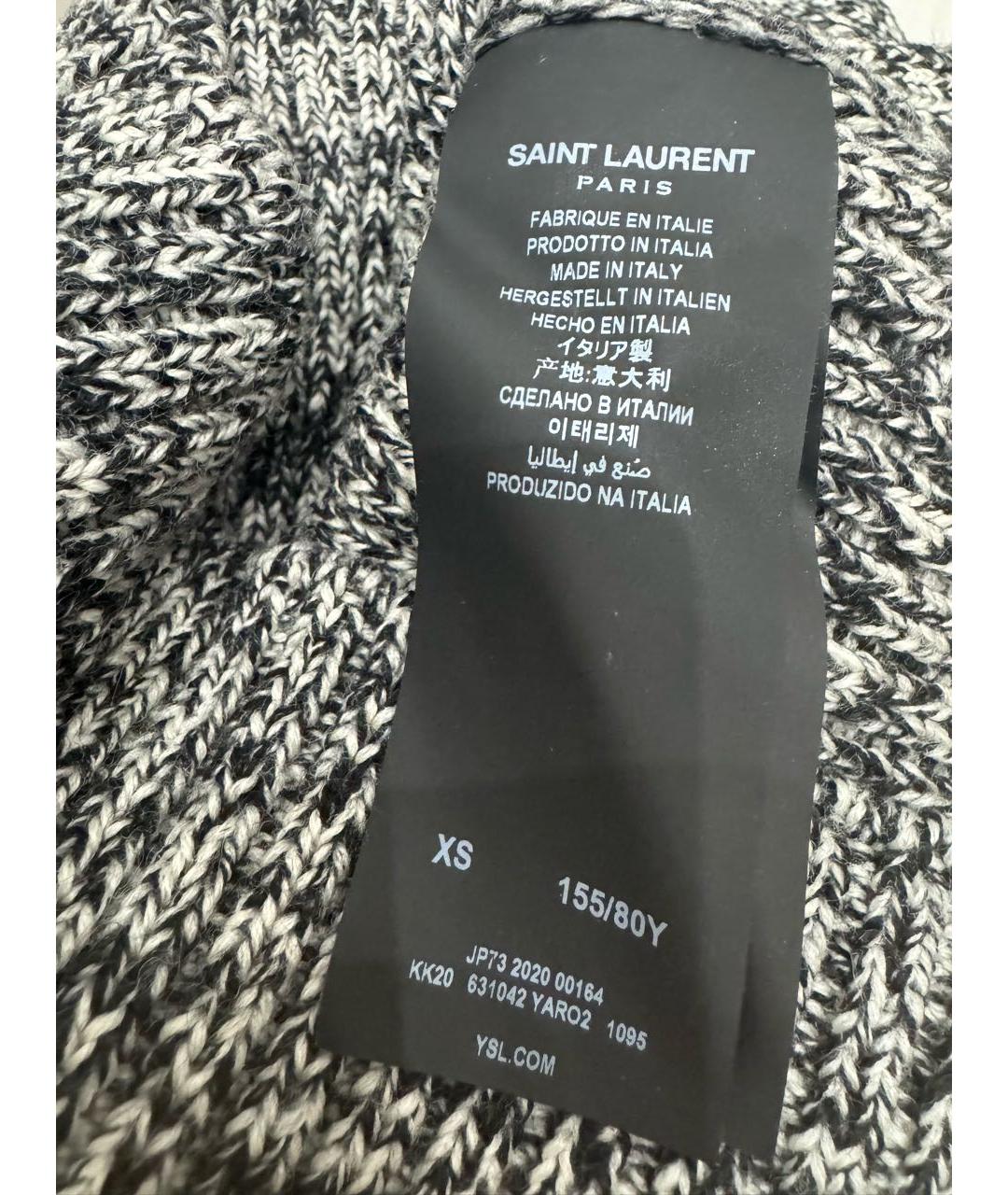 SAINT LAURENT Черный шерстяной джемпер / свитер, фото 7