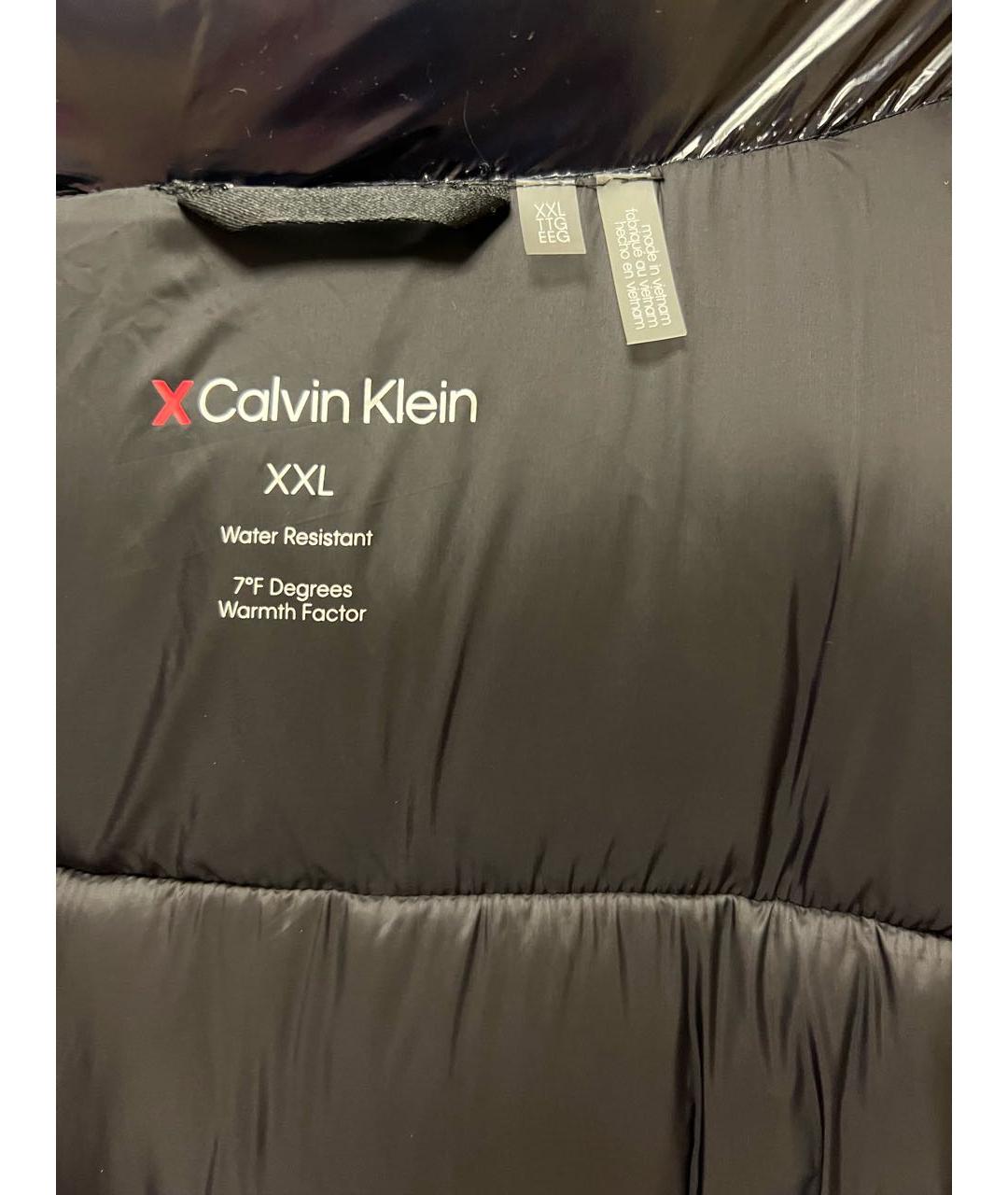 CALVIN KLEIN Темно-синий синтетический пуховик, фото 4