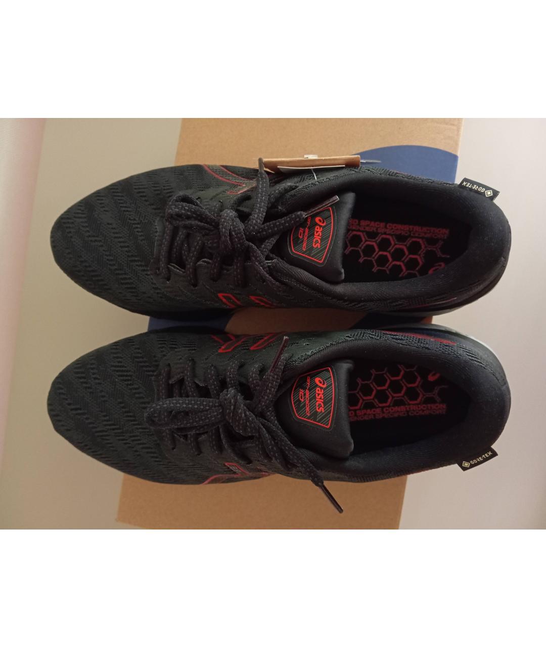 ASICS Антрацитовые текстильные низкие кроссовки / кеды, фото 3