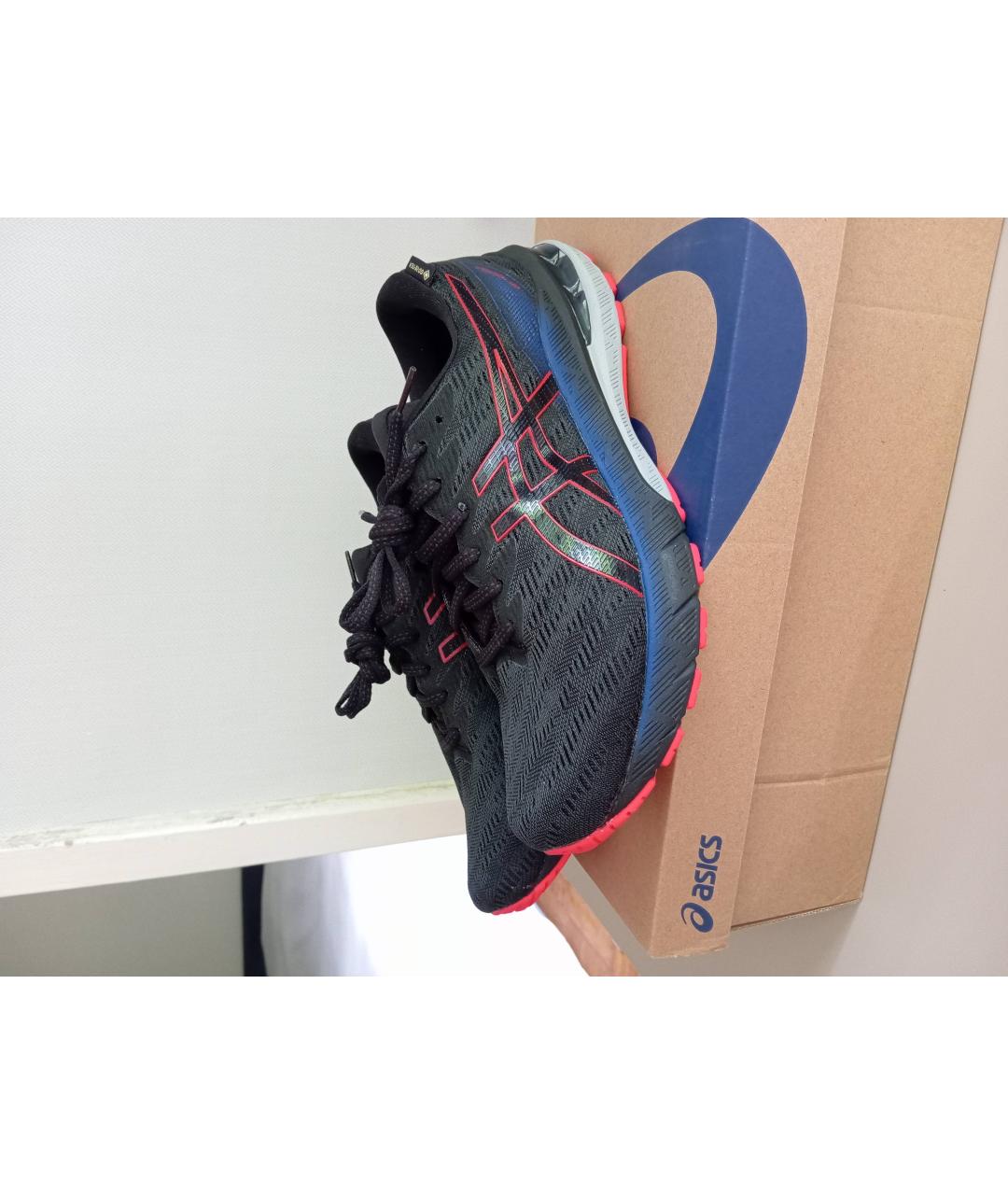 ASICS Антрацитовые текстильные низкие кроссовки / кеды, фото 6