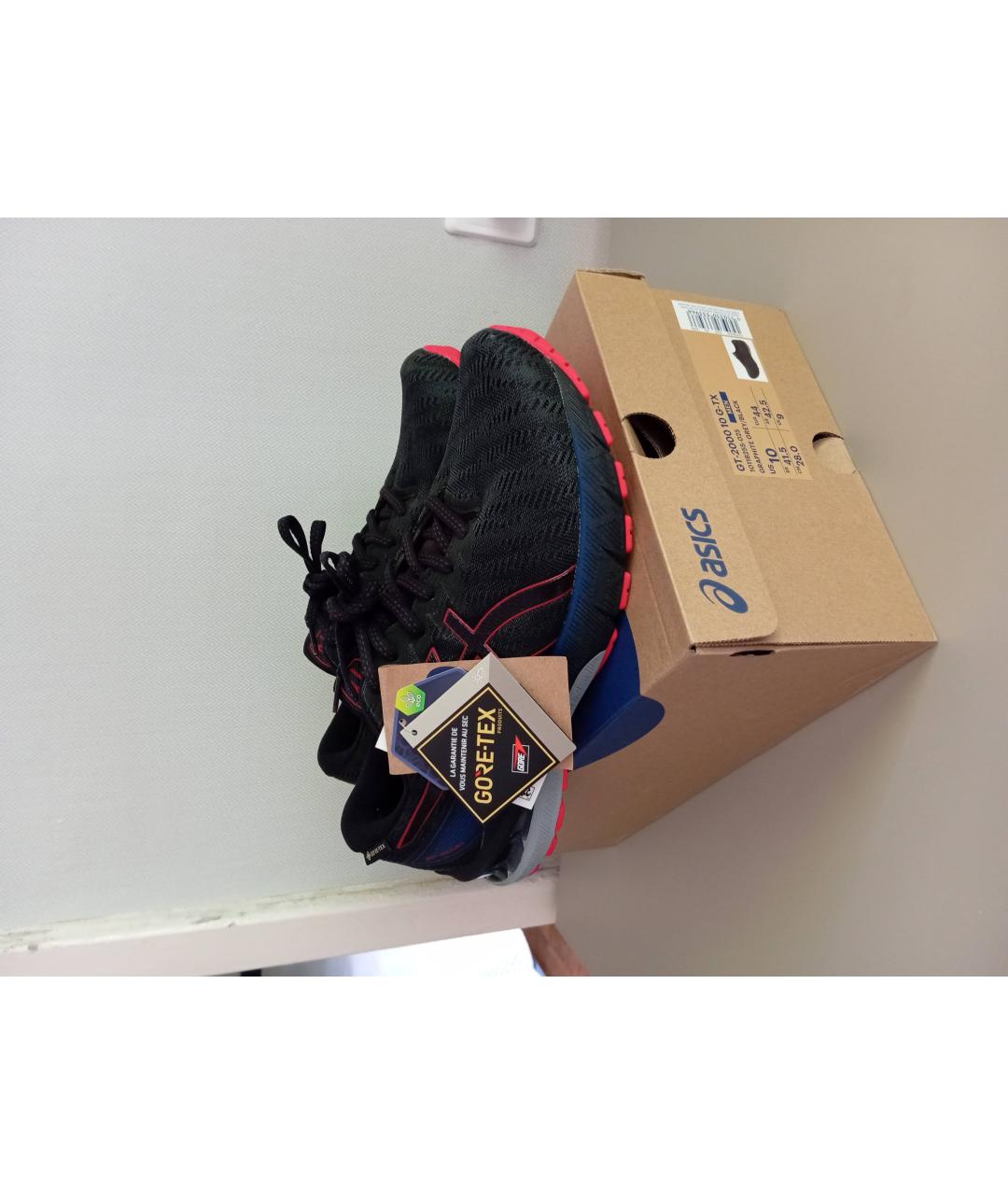 ASICS Антрацитовые текстильные низкие кроссовки / кеды, фото 5