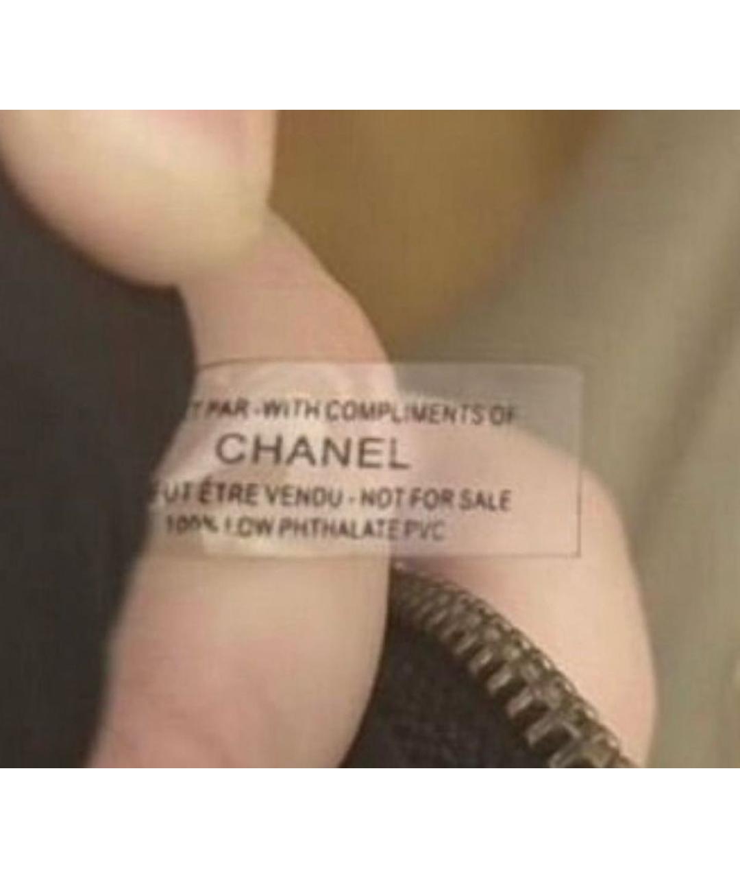 CHANEL BEAUTY Черная бархатная сумка через плечо, фото 4
