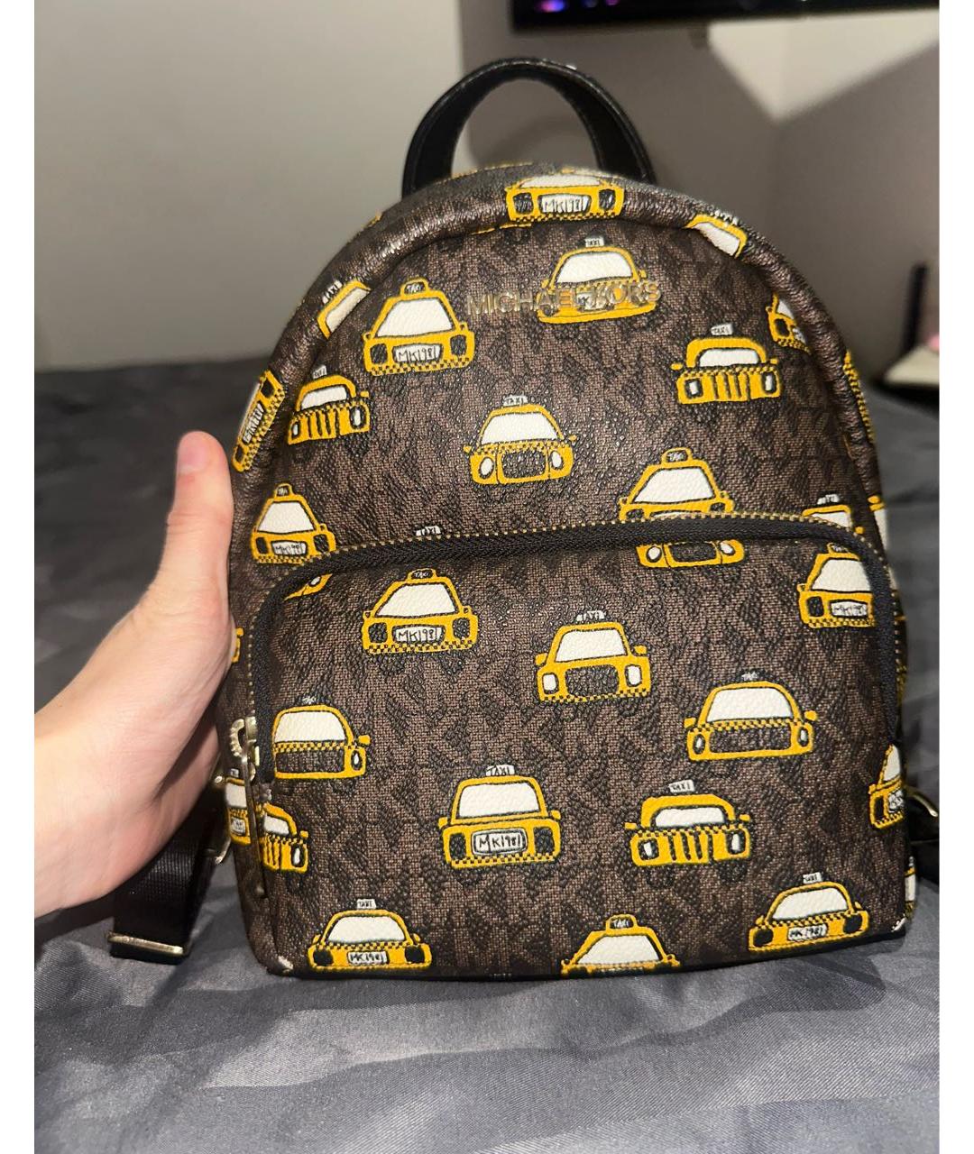 MICHAEL KORS Коричневый твидовый рюкзак, фото 8