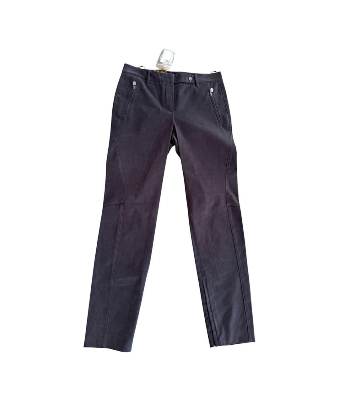 LORO PIANA Серые хлопко-эластановые брюки узкие, фото 7