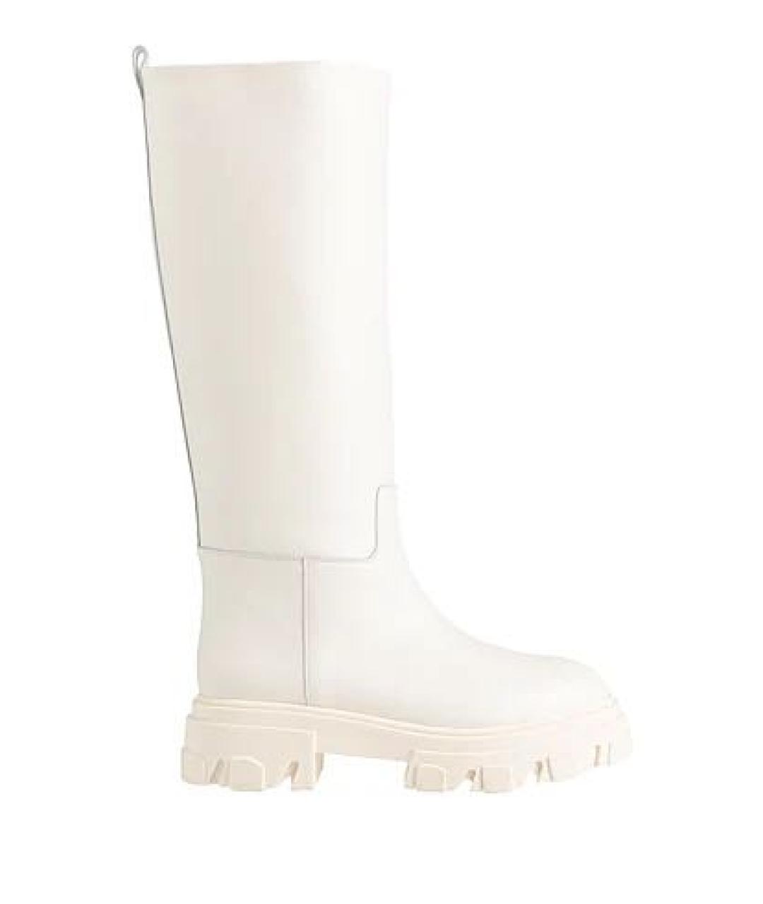 GIA COUTURE Белые кожаные сапоги, фото 8
