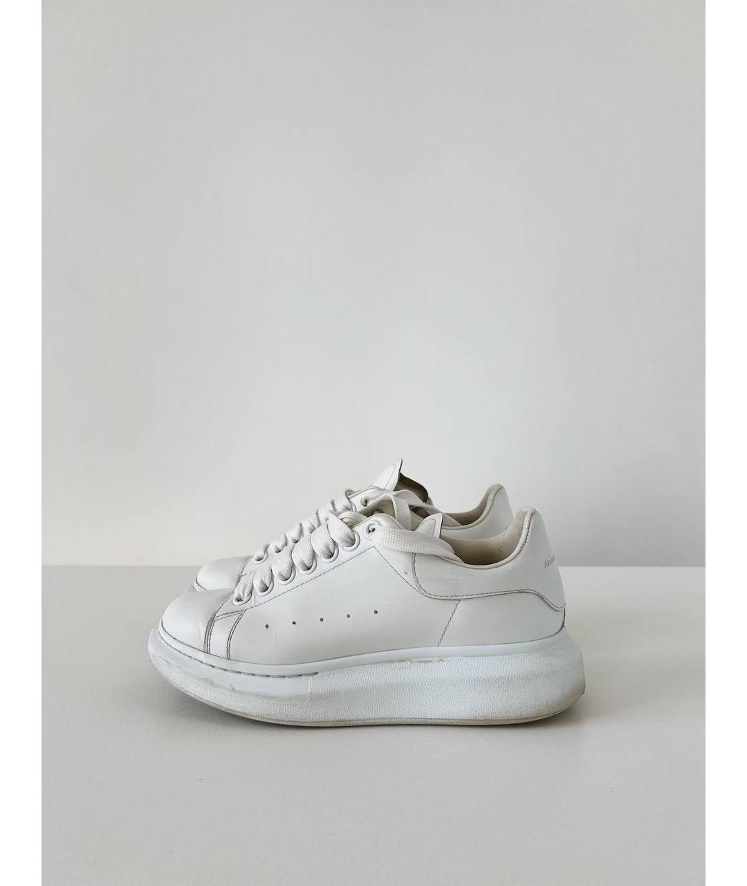 ALEXANDER MCQUEEN Белые кожаные кеды, фото 9