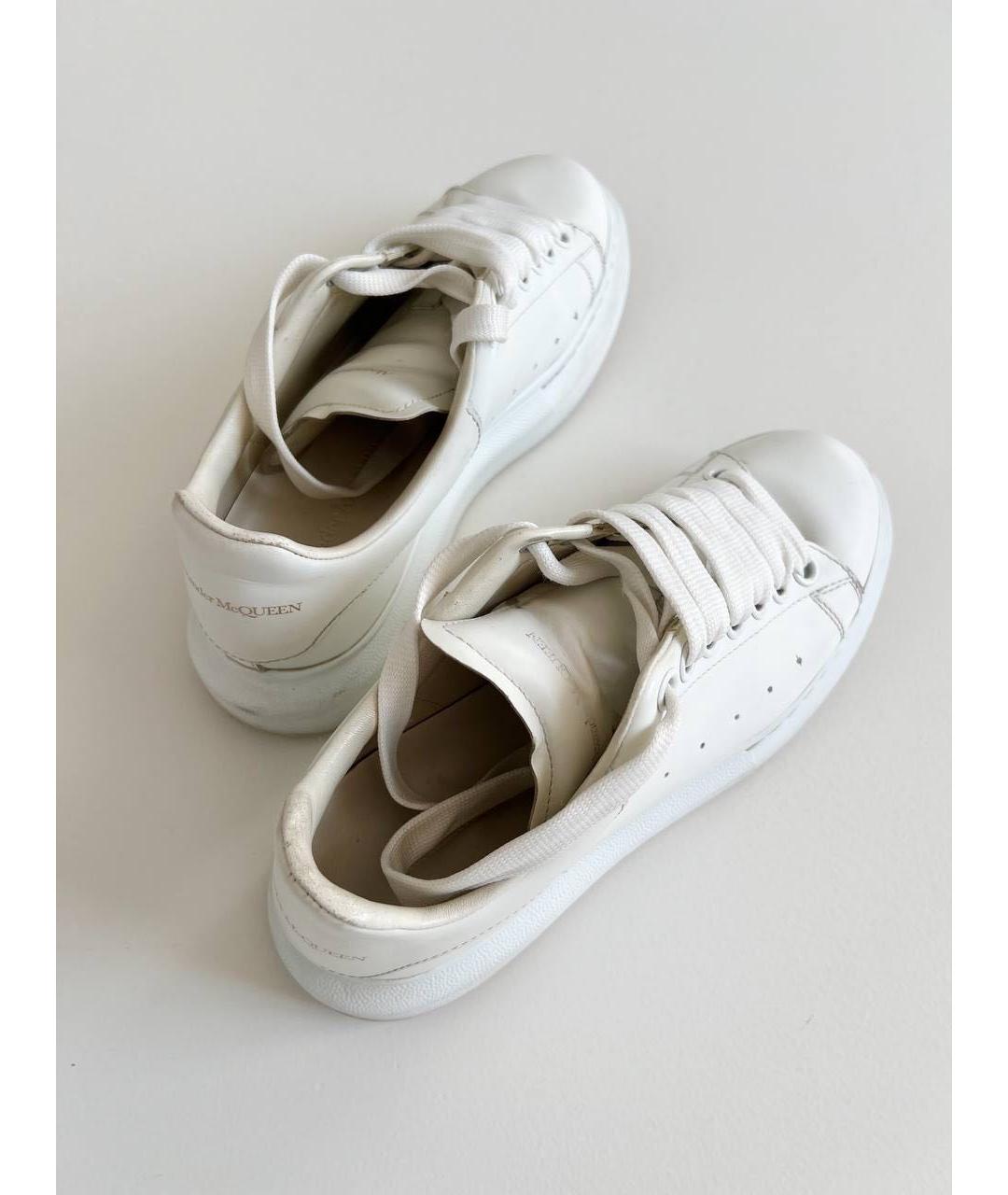 ALEXANDER MCQUEEN Белые кожаные кеды, фото 6