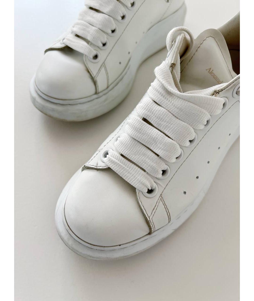ALEXANDER MCQUEEN Белые кожаные кеды, фото 8