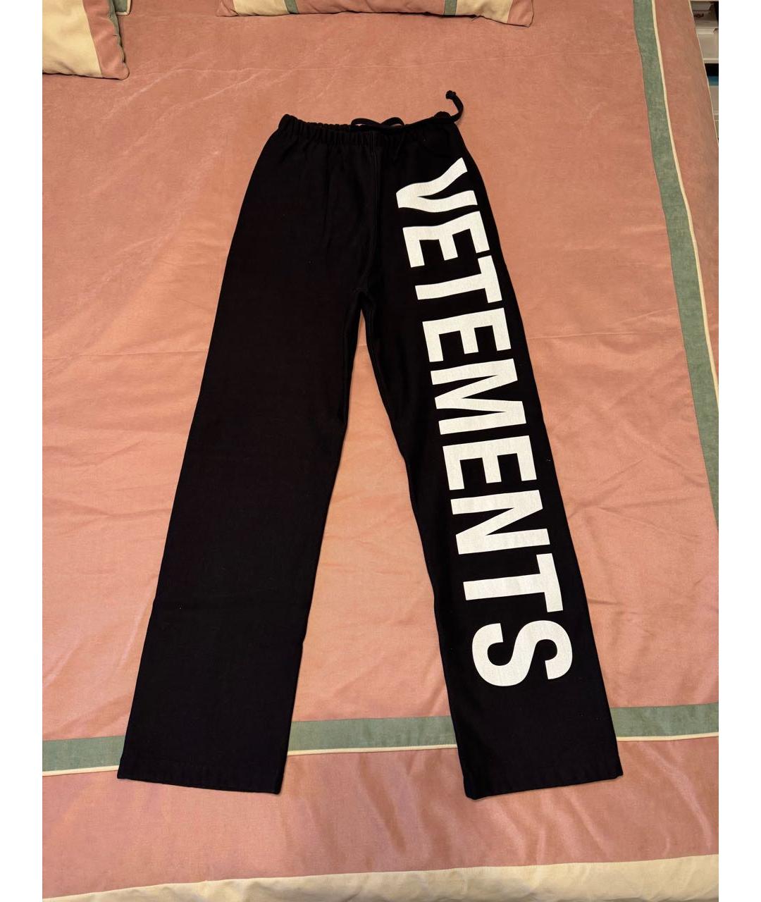 VETEMENTS Черные хлопковые спортивные брюки и шорты, фото 5