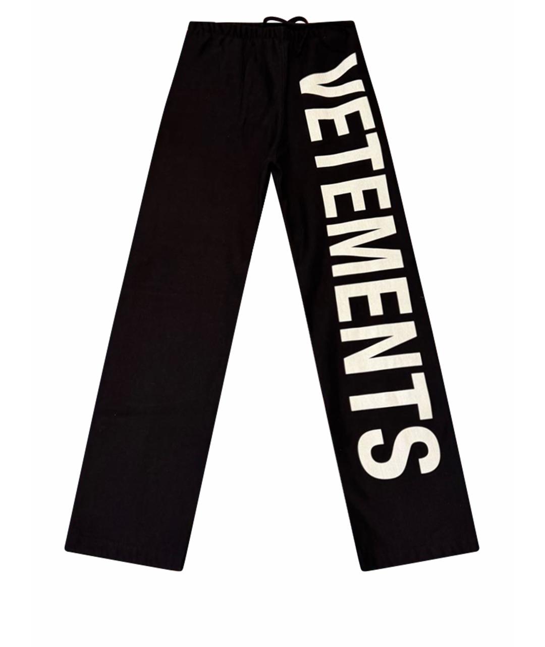 VETEMENTS Черные хлопковые спортивные брюки и шорты, фото 1