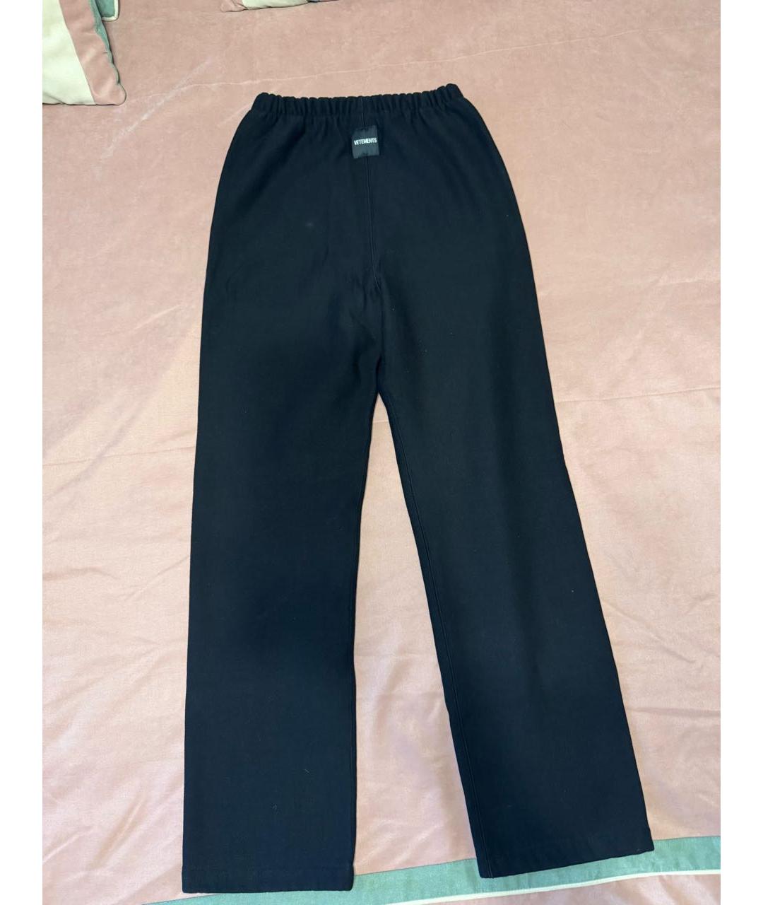 VETEMENTS Черные хлопковые спортивные брюки и шорты, фото 4