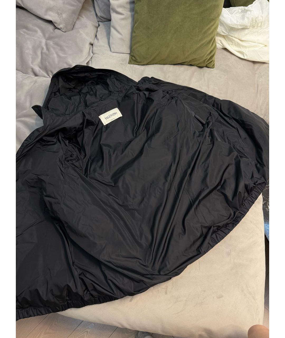 VALENTINO Черный полиэстеровый пуховик, фото 7
