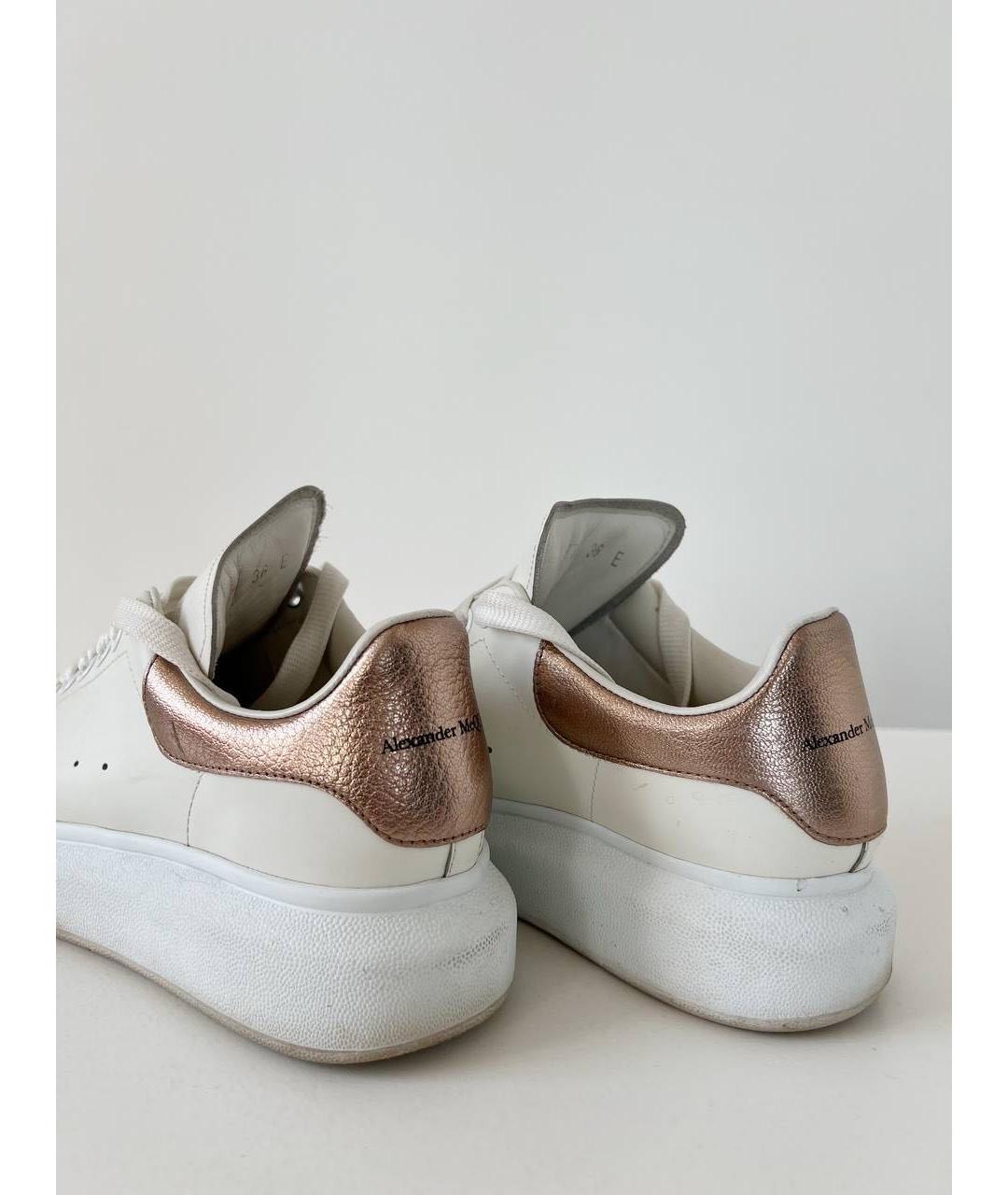 ALEXANDER MCQUEEN Белые кожаные кеды, фото 4