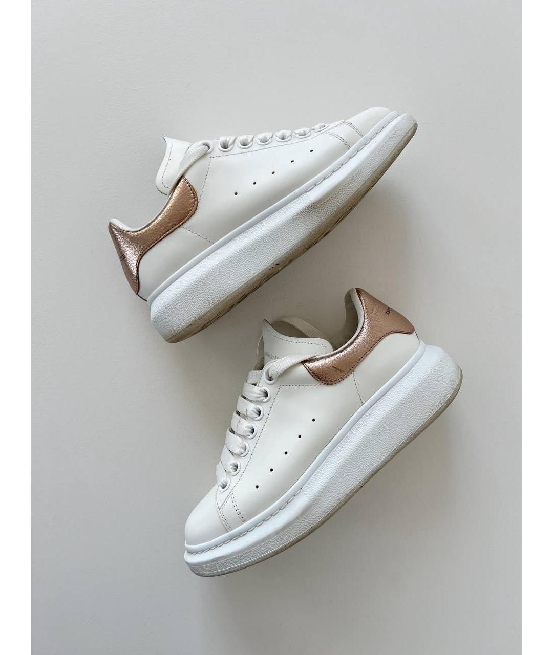 ALEXANDER MCQUEEN Белые кожаные кеды, фото 7