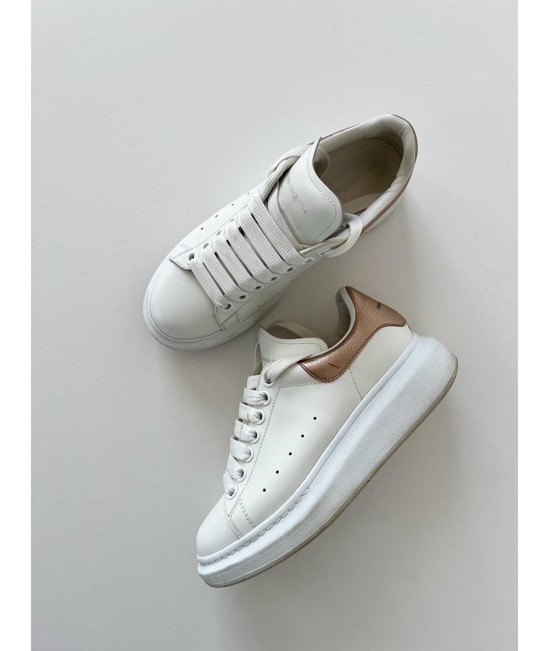 ALEXANDER MCQUEEN Белые кожаные кеды, фото 5
