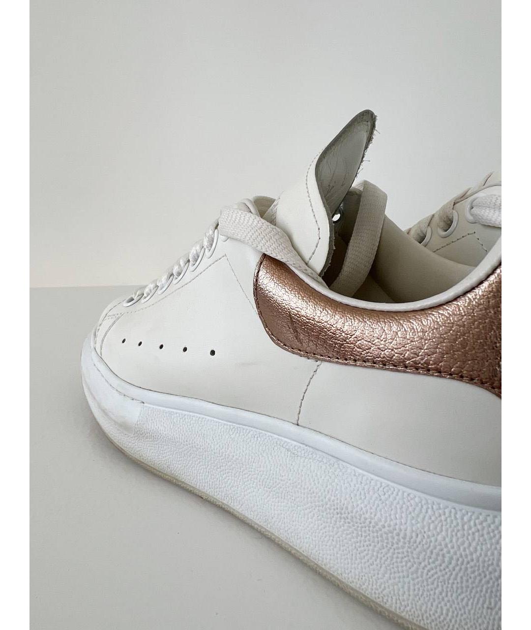 ALEXANDER MCQUEEN Белые кожаные кеды, фото 3