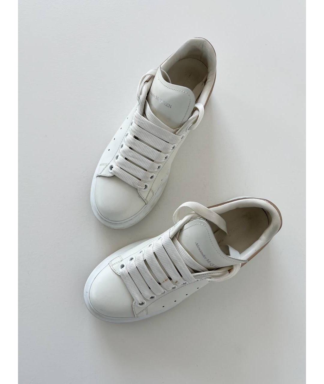 ALEXANDER MCQUEEN Белые кожаные кеды, фото 8