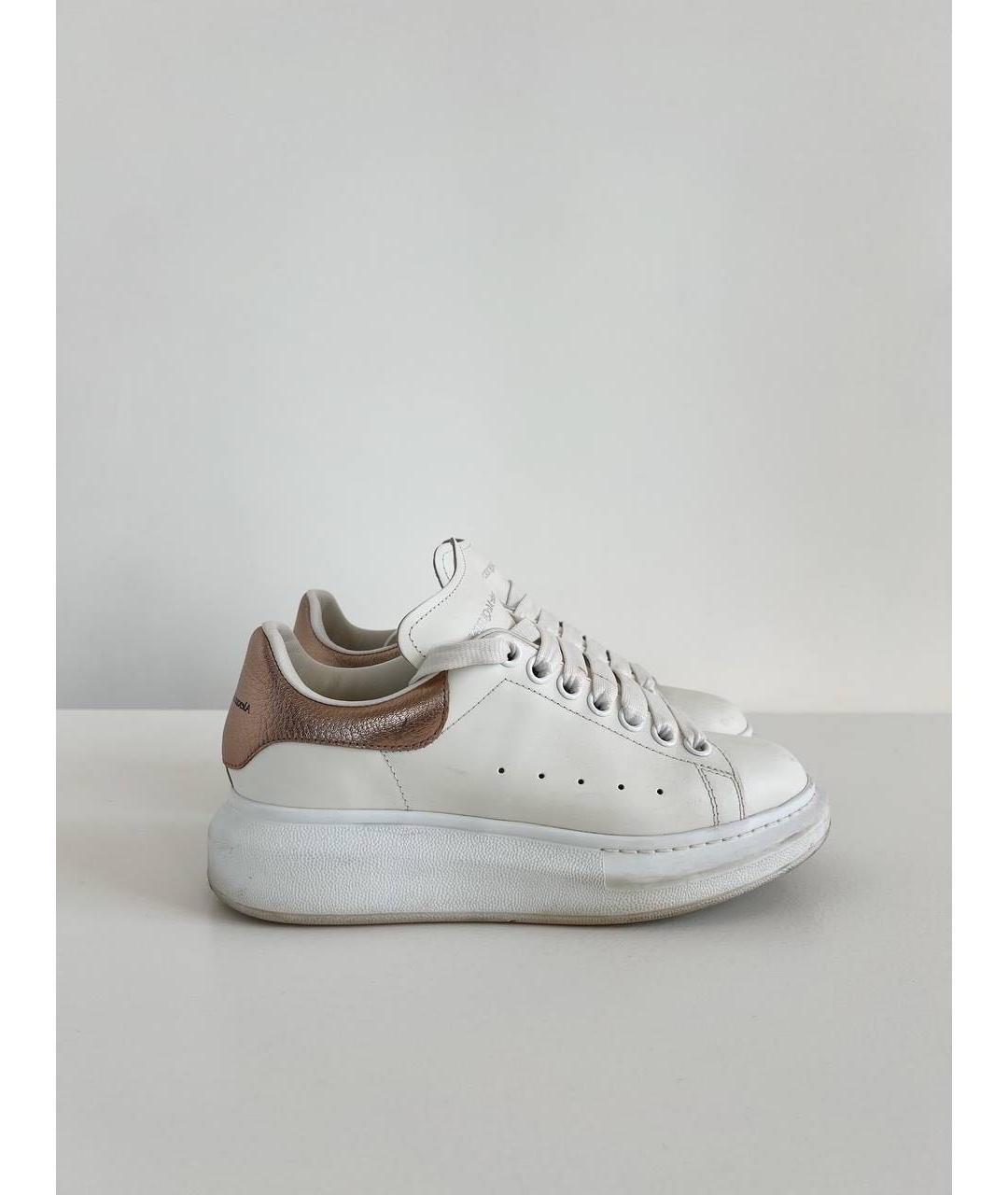 ALEXANDER MCQUEEN Белые кожаные кеды, фото 10