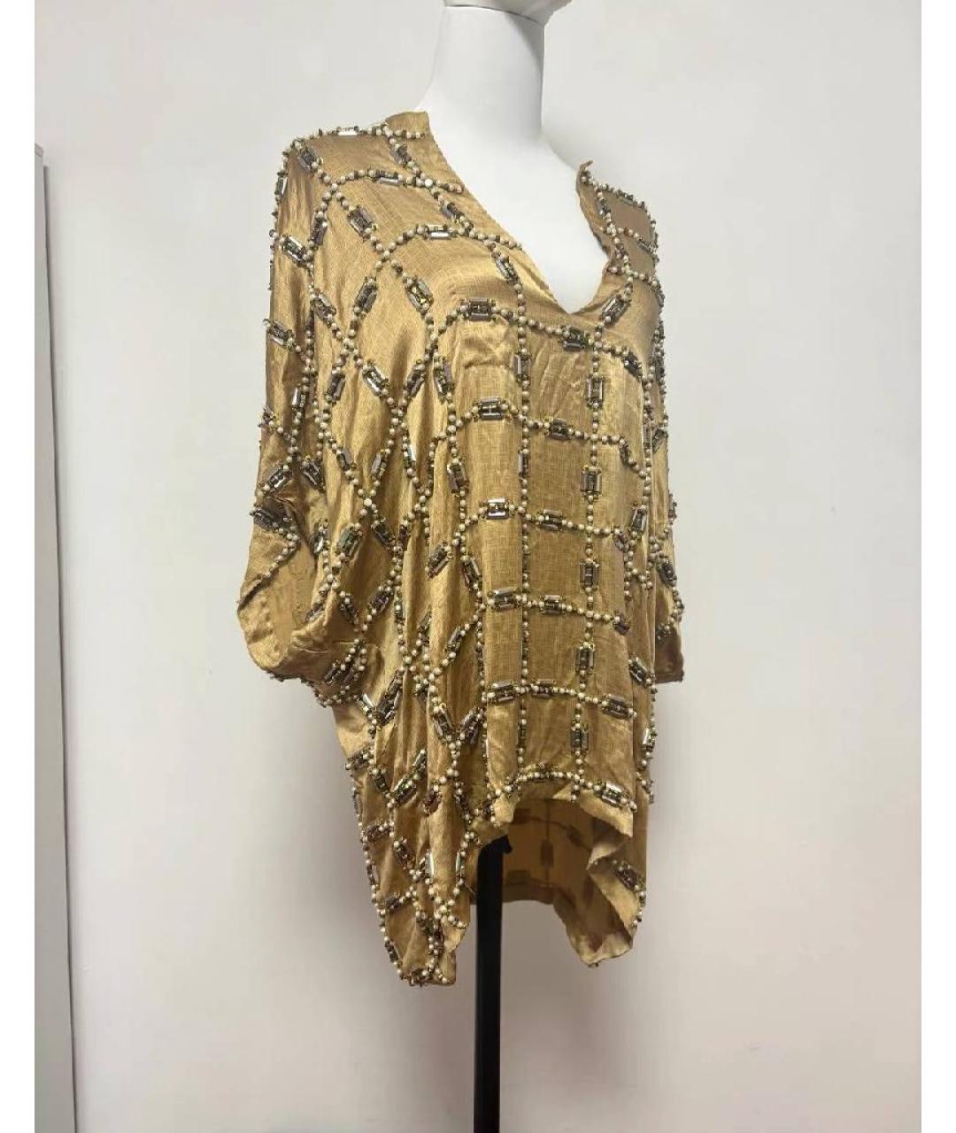 DRIES VAN NOTEN Золотое вечернее платье, фото 2
