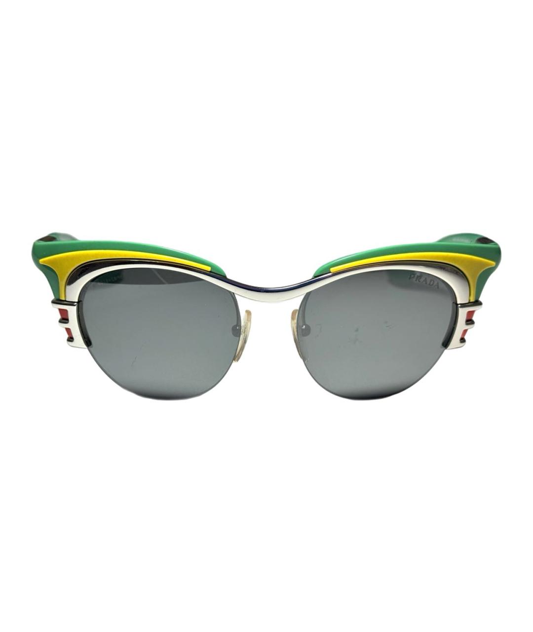 PRADA Мульти пластиковые солнцезащитные очки, фото 9